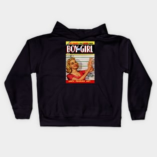 Vintage Romance Comic Book Cover - Boy Meets Girl Kids Hoodie